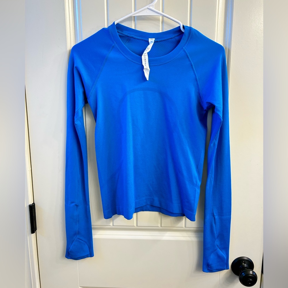 Lululemon Long Sleeve Swiftly Tech Race Length Electric Blue (Discontinued)